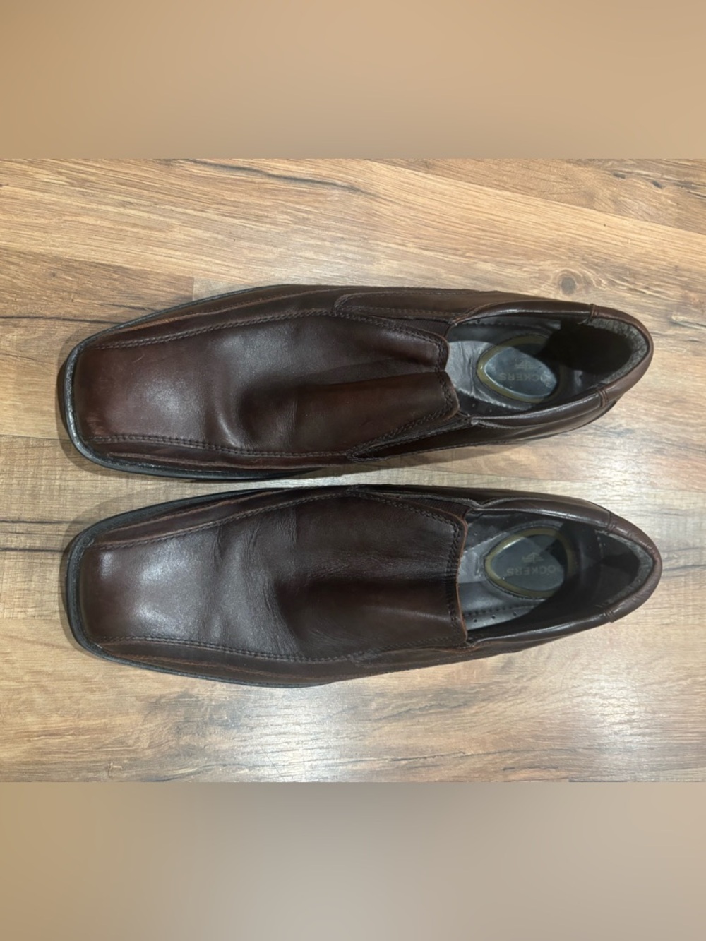 Men's Slip-On Leather Dress Shoes - Brown
